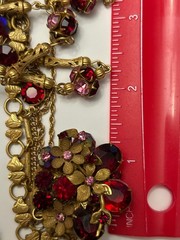 Verified RARE 40’s Miriam Haskell Multi Detailing Strand W/ Faceted Crystal