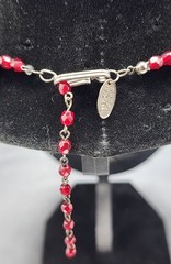 Vintage MIRIAM HASKELL Red Beaded Adjustable 11.75″ to 14″ Necklace/Chocker
