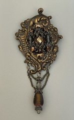 Vintage Rare Victorian style signed Maya Evangelista smoky topaz 1950-1960