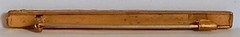 EDWARDIAN BAR PIN EMBOSSED BRASS W/ ROLLED GOLD? TOP
