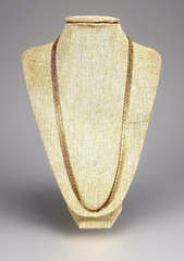 Vtg MCM Gold Plated Reversible Textured/Nugget Style Chain Necklace, 29″ Long