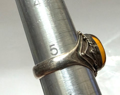 Vintage 925 Sterling Silver Baltic Amber Ring – Size 5.25