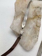 Italian Sterling Silver Wide Herringbone Necklace 18” 5.65mm 925 KC Italy 10.45g