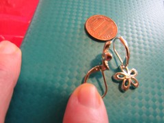 1980’S Leverback Earrings Star N R Signed Sterling Silver 1.25″ x .5″ Rhinestone