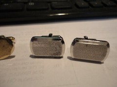 3 sets HICKOK silvertone ANSON SWANK goldtone cuff links approx.1″ wide vtg