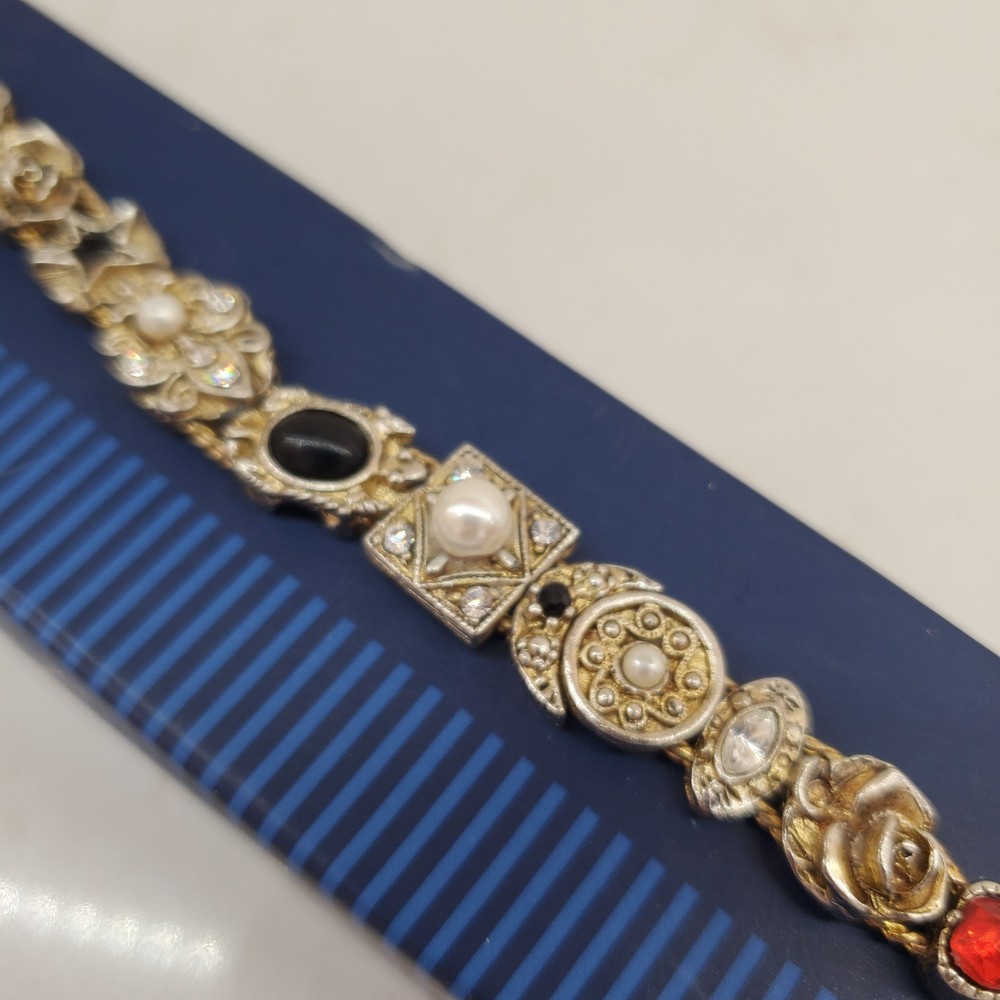 Boxed Victorian Revival Vintage 7″ Charm Bracelet in JTV Gift Box