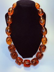 Genuine Vintage Natural Authentic Baltic Amber cogna Bead Necklace 212 g