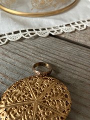 Victorian Rose Gold Filled Ornate Baby Child Band Ring sz 0.5