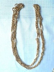 Vintage Gold Tone “Park Lane” Twist Necklace 30 Inches – As Pictured -VM106