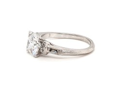 Antique Deco Diamond Engagement Ring 1ct D VS1 Ideal Platinum Genuine 1930’s