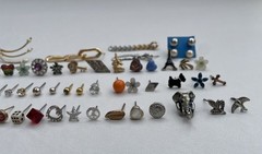 SINGLE Pierced Stud Earring Lot Craft Jewelry Art Metal Glass Acrylic 60 Earring