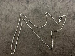 2.97g Vintage Sterling Silver 925 Box Chain Necklace 21 in
