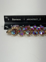 Vintage Signed Weiss AB Rhinestone Bracelet 7.5”