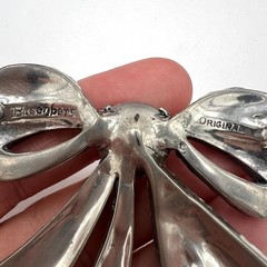 Rare 1942 Eisenberg Original Rhinestone Bow Brooch Patent Book Piece F. Nathan