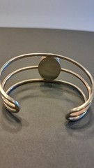 Stunning signed Sterling Silver & Abalone Cuff Bracelet “Mexico .925 ATI,” 30g