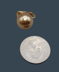 Vintage KJL Faux Pearl Stud Clip On Earrings Elegant Signed Kenneth Jay Lane