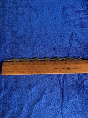Vintage 1/20 12k Gold Filled Green Asian Jade Bracelet Nice Piece 7 1/2 w/clasp