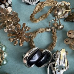 Japan, Germany Vintage Jewelry Lot, Earrings,Coin Bracelets