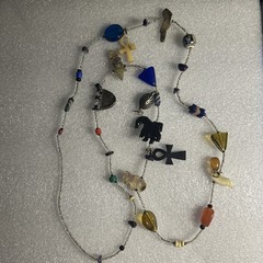 Vintage Trade Bead Fetish Hand Strung Necklace