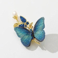Vintage Art Nouveau Style Fairy Pendant Butterfly Brooch Shawl Pin Jewelry