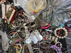 22lb BRACELETS MOST WEARABLE BEADS METAL Costume Jewelry Box Bulk Resale