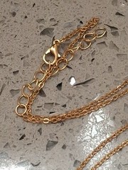 Vintage Pendant Huge Natural Chunky Quartz Dyed Aqua Blue Gold Tone Dipped 20″ L