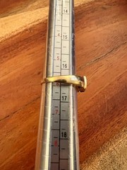 vintage saphire and diamond 14k gold band c. 1980