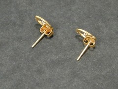 Michael Anthony MA 14K Yellow Gold Petite Irish Claddagh Pierced Earrings 585 KT