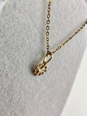 VTG 14k Yellow Gold Solid 4 Leaf Clover Heart Charm Pendant Signed Tiny Read