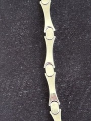 Vintage Taxco Sterling Silver Polished Geometric Bracelet 7.5 Inches 24 Grams