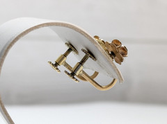 VTG Krementz Dainty Multi Tone Gold Filled Rose Screw on Earrings 1/2″ Long