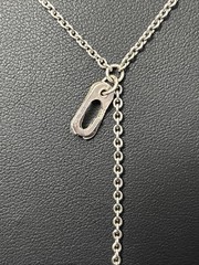 Vintage Sterling Silver Y Necklace Charm Holder Chain Casual Signed 8gram 26”