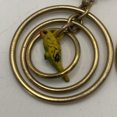 Vintage Gold Tone Parrot Dangle Earrings Womens Screw Back 2 In Jewelry