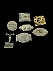 Vintage Monogram Brooch Lot Initials Pin Reseller Lot