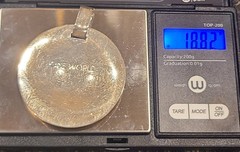 RLM Robert Lee Morris Studios Sterling Silver “One World” Hammered Disc Pendant