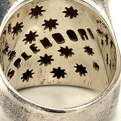 Vintage Sterling Signed 925 Splendori Italy Dome Wide Square Signet Ring size 9