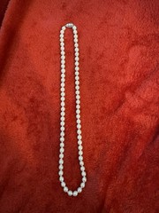 5pc Mixed Lot Cultured White Pearl Strand Necklaces w/ Sterling Silver Clasp