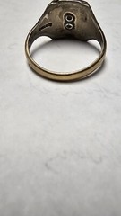 Vintage 19k Gold Sterling Jostens Ring With Gem