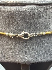 Vintage Oval Bead Necklace 34 In Gold Yellow Brown Multi-Tone Earthy Retro Boho