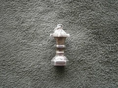 Japanese Tenka Chaya-Gata Lantern Vintage Sterling Silver Charm Pendant 2.0g