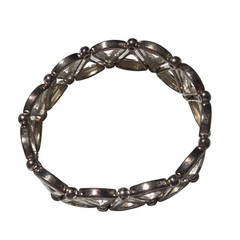 Vintage Geometric Openwork Bracelet Art Deco Chunky Modernist Fashion Jewelry