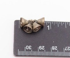 925 Sterling Silver Vintage Pendant Miniature Cluster Bell Charm Loop PT26450