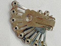 Vintage Coro Brooch/Pin Clip Earring SET AB Rhinestone Starburst Art Deco Atomic