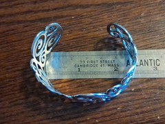 Vintage Sterling Ross Simons Swirl Scroll Cuff Bracelet 31g See Pics/Description