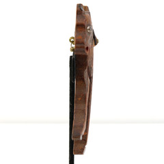 Vintage Carve Wood & Leather Collar Colt Foal Horse Running Bucking Brooch Pin