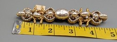 Vintage Miriam Haskell Baroque Faux Pearl Rhinestone Brooch w/ Original Tag
