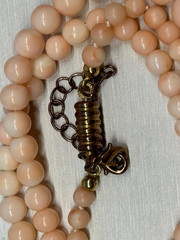 antique natural angel skin coral necklace 39 gram