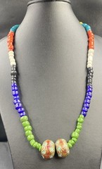 Beautiful African Glass Beads With Nepali Bead Vintage Necklaces