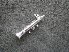 JMS Soprano Saxophone Musical Instrument Vtg Sterling Silver Charm Pendant 1.6g