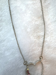 5 Necklaces LOT Girly long heart Y2K 1990s 2000s pink colorful jewelry costume